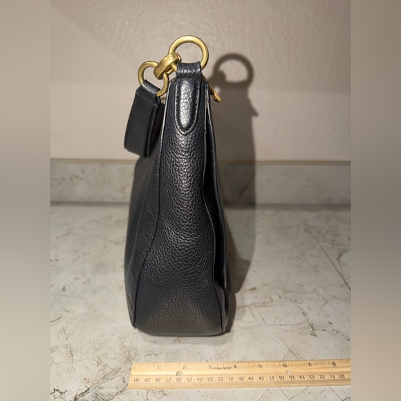 Coach Black Leather Shoulder Bag with Gold Hardware - Picture 5 of 15